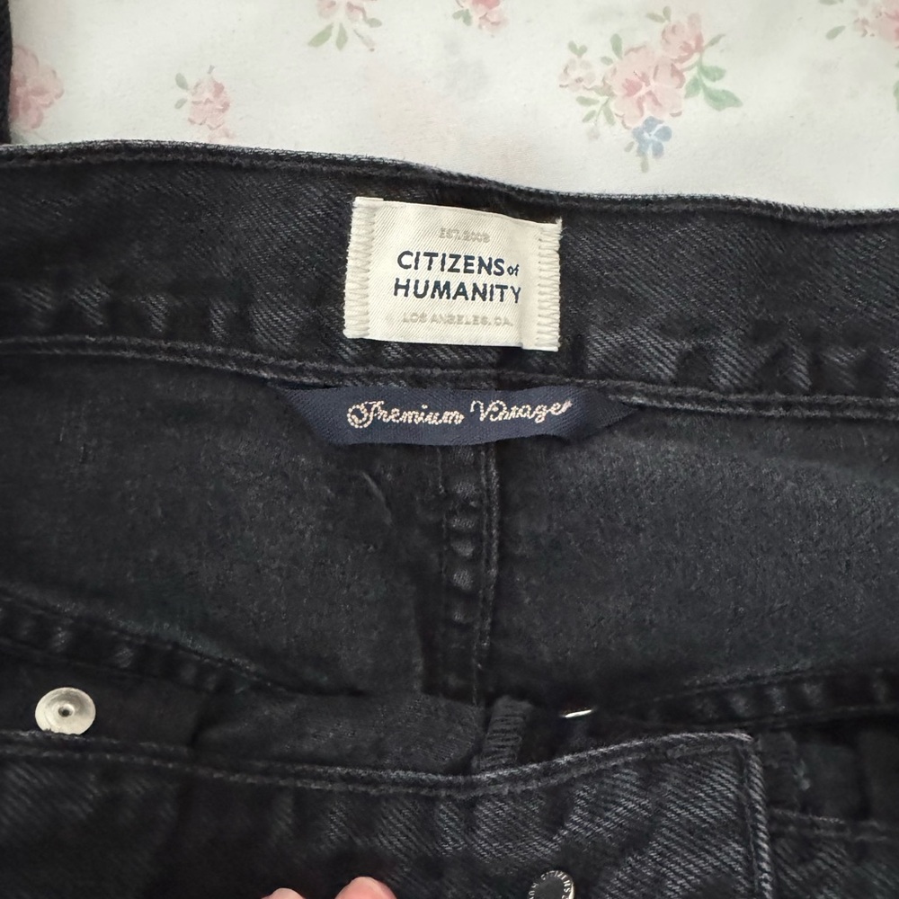 Citizens Of Humanity Black Wide Leg Jeans - Picture 11 of 16